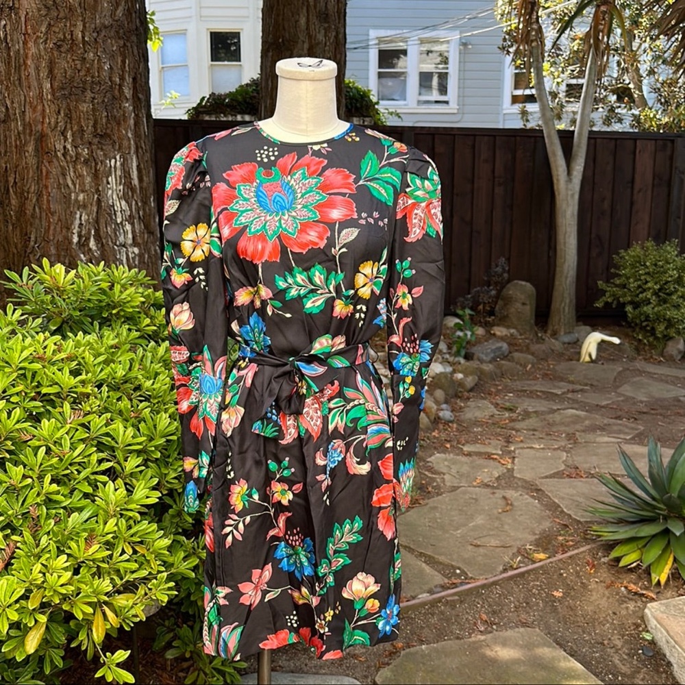 Black Iris The Greta Dress - Library Floral
